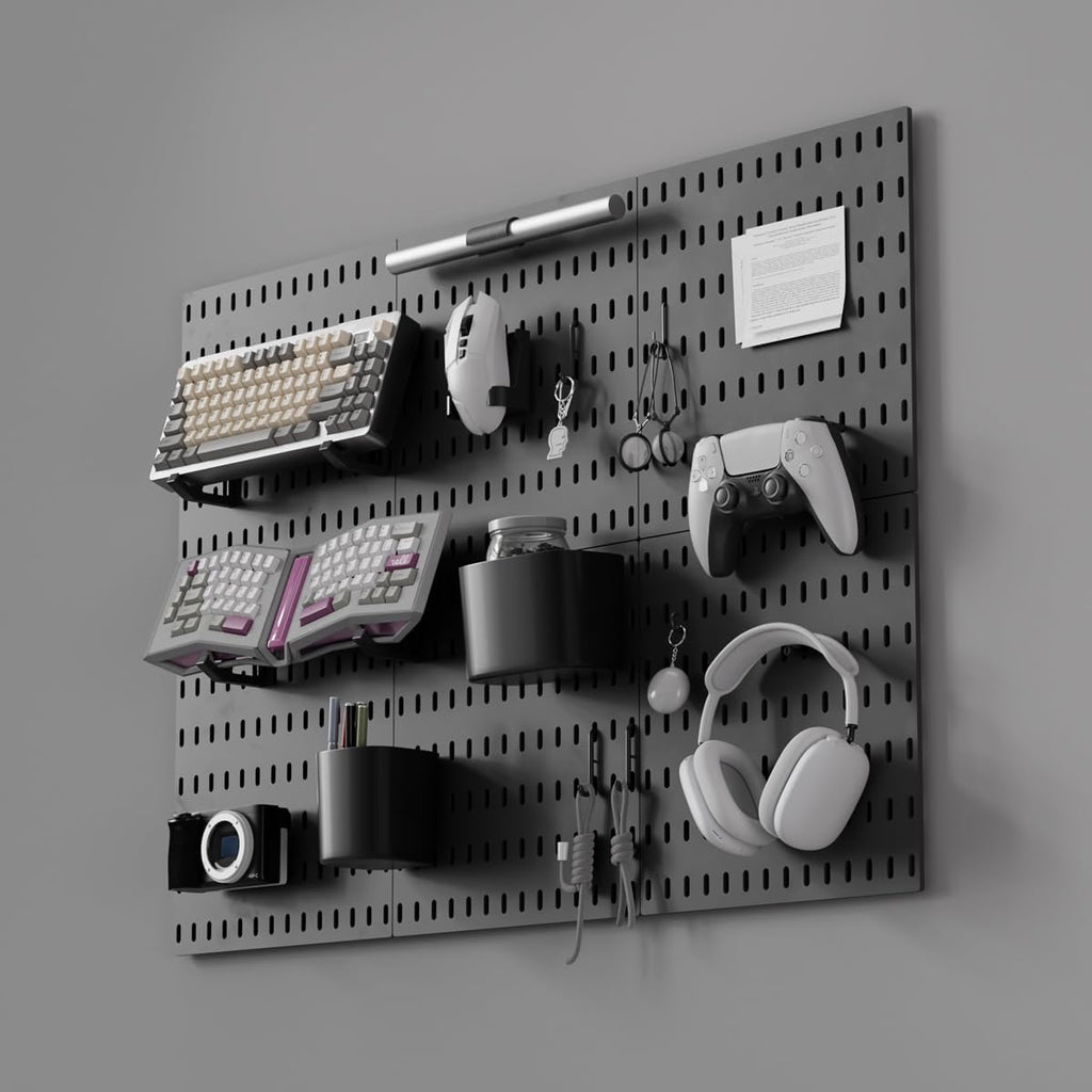 Modular Gaming Wall Pegboard Organizer