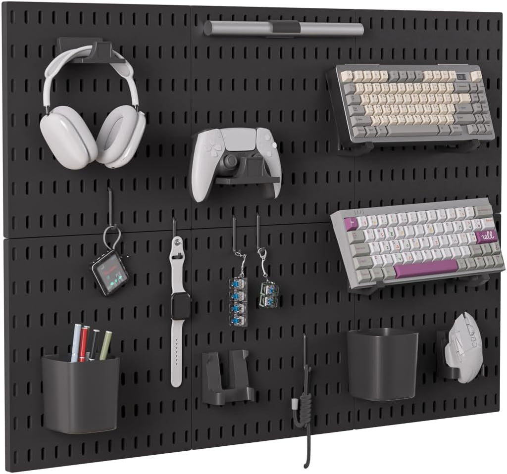 Modular Gaming Wall Pegboard Organizer