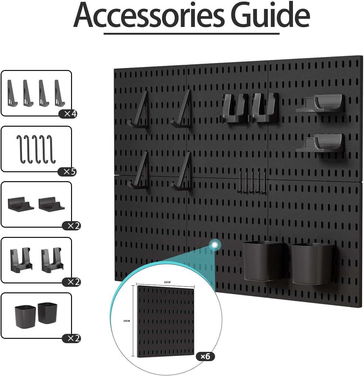 Modular Gaming Wall Pegboard Organizer