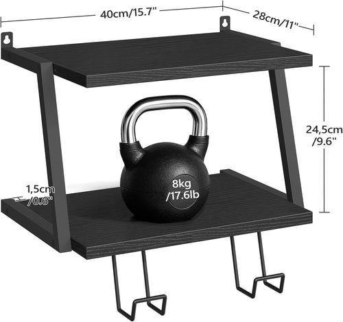 2 Tier Floating Game TV Shelf
