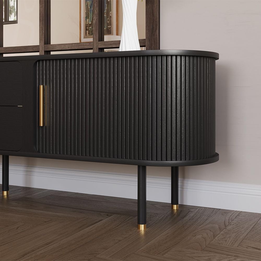 Tambour Door Mid-Century TV Console