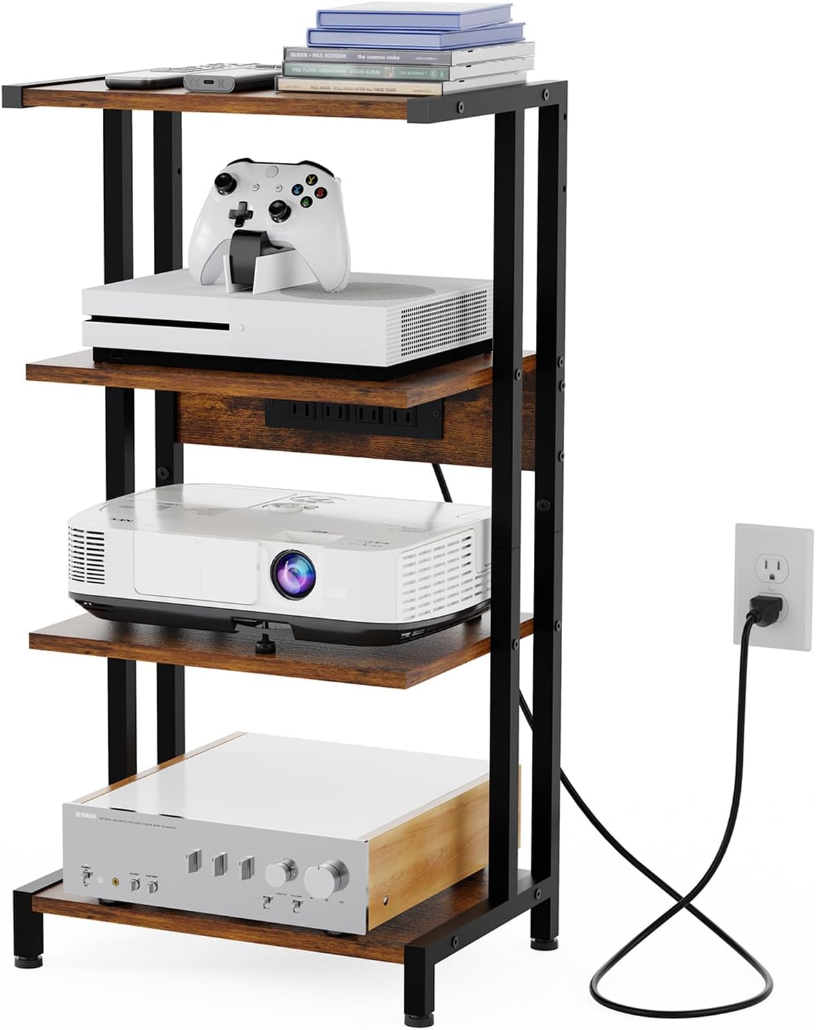 Narrow 4-Tier Gaming Media Stand