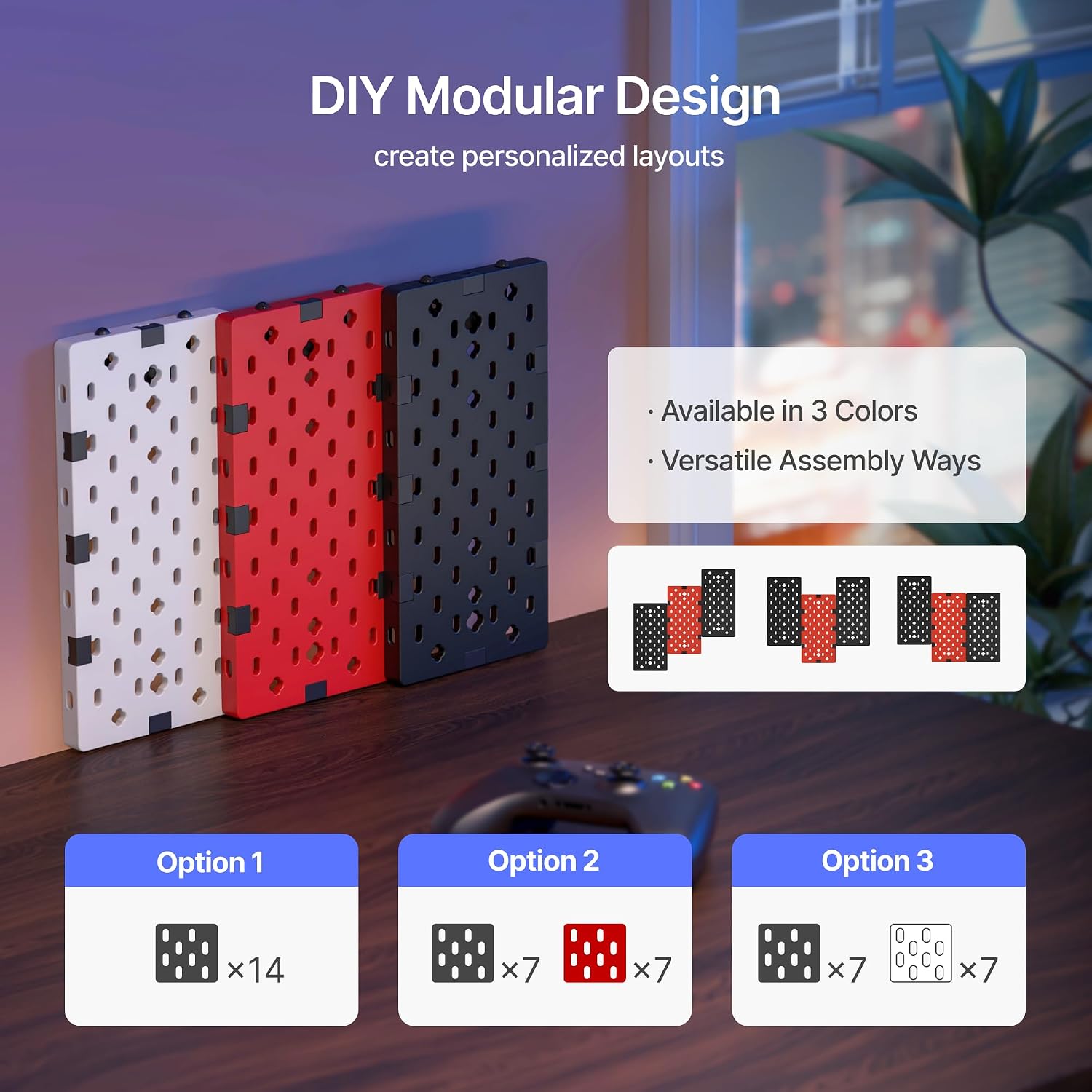 Modular Gaming Wall Pegboard Holder