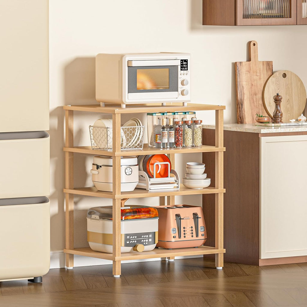 4-Tier Wooden Entertainment Stand