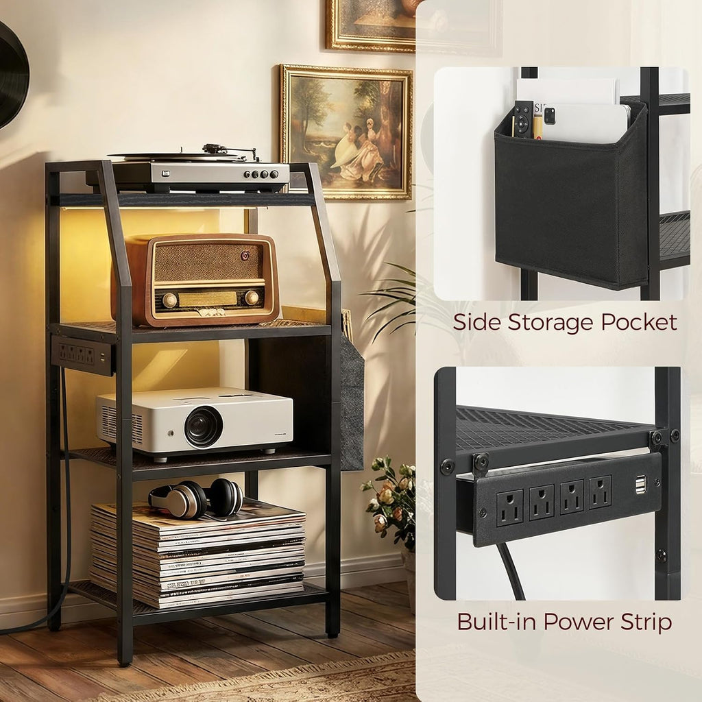 4-Tier LED Gaming Media Stand
