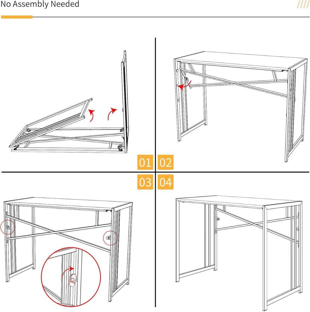 No-Assembly Foldable Gaming Desk