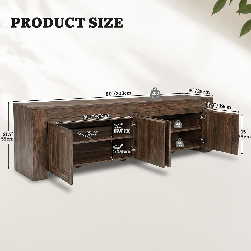 Farmhouse Walnut Large TV Console