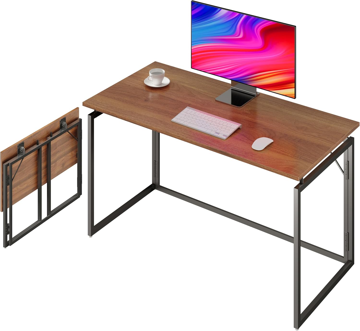 Foldable Wood Gaming Work Desk