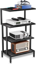 Wood 4-Tier Gaming Media Cabinet