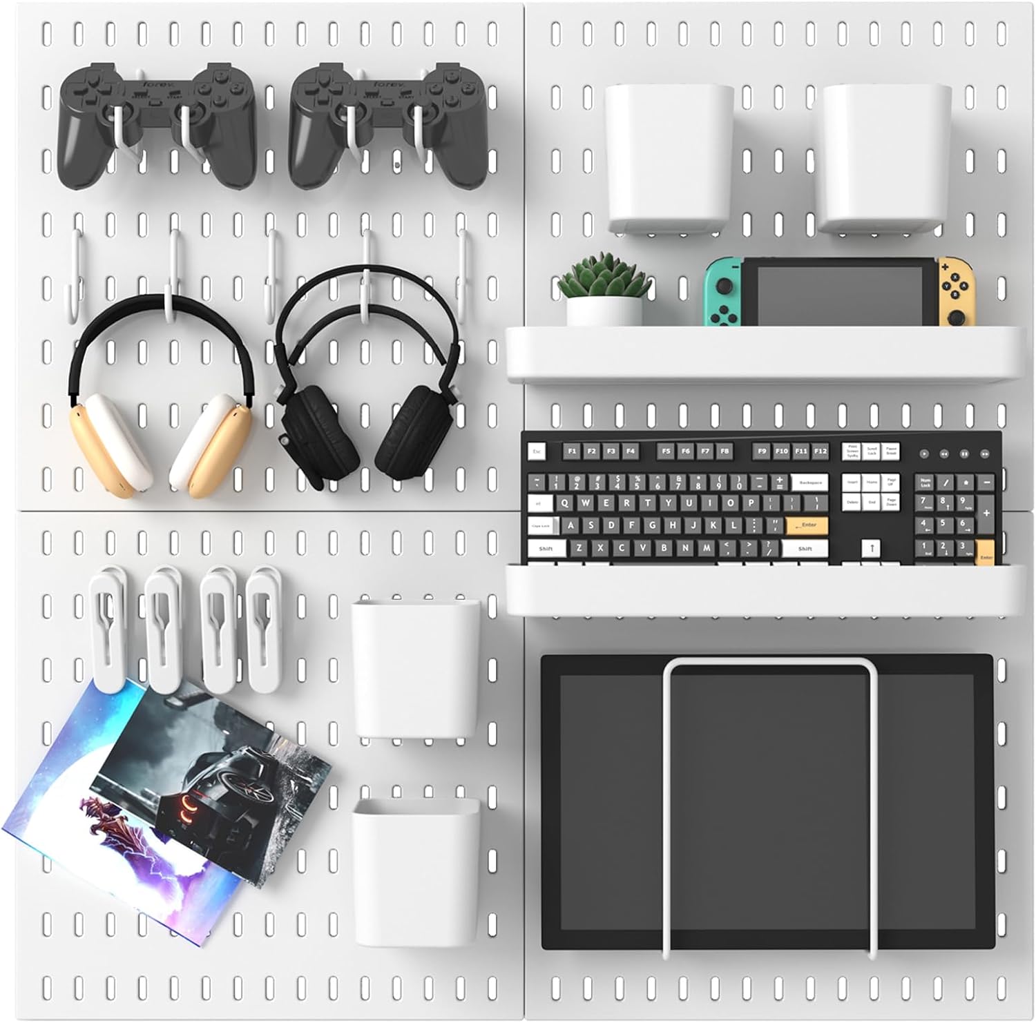 Wall Pegboard Storage Combination Kit