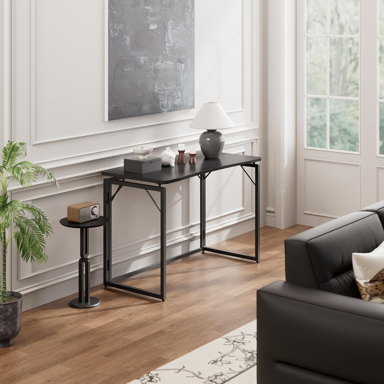 Wood Top No-Assembly Fold Desk