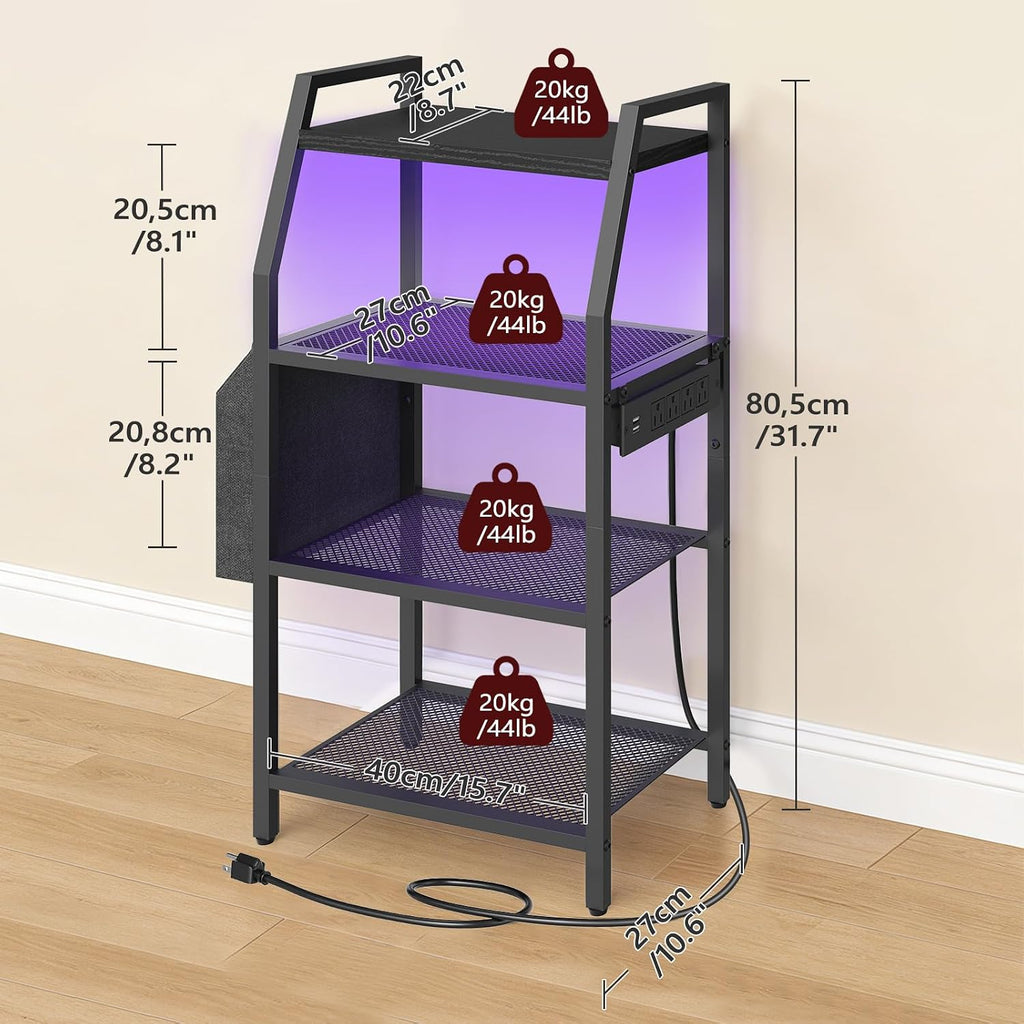 4-Tier LED Gaming Media Stand
