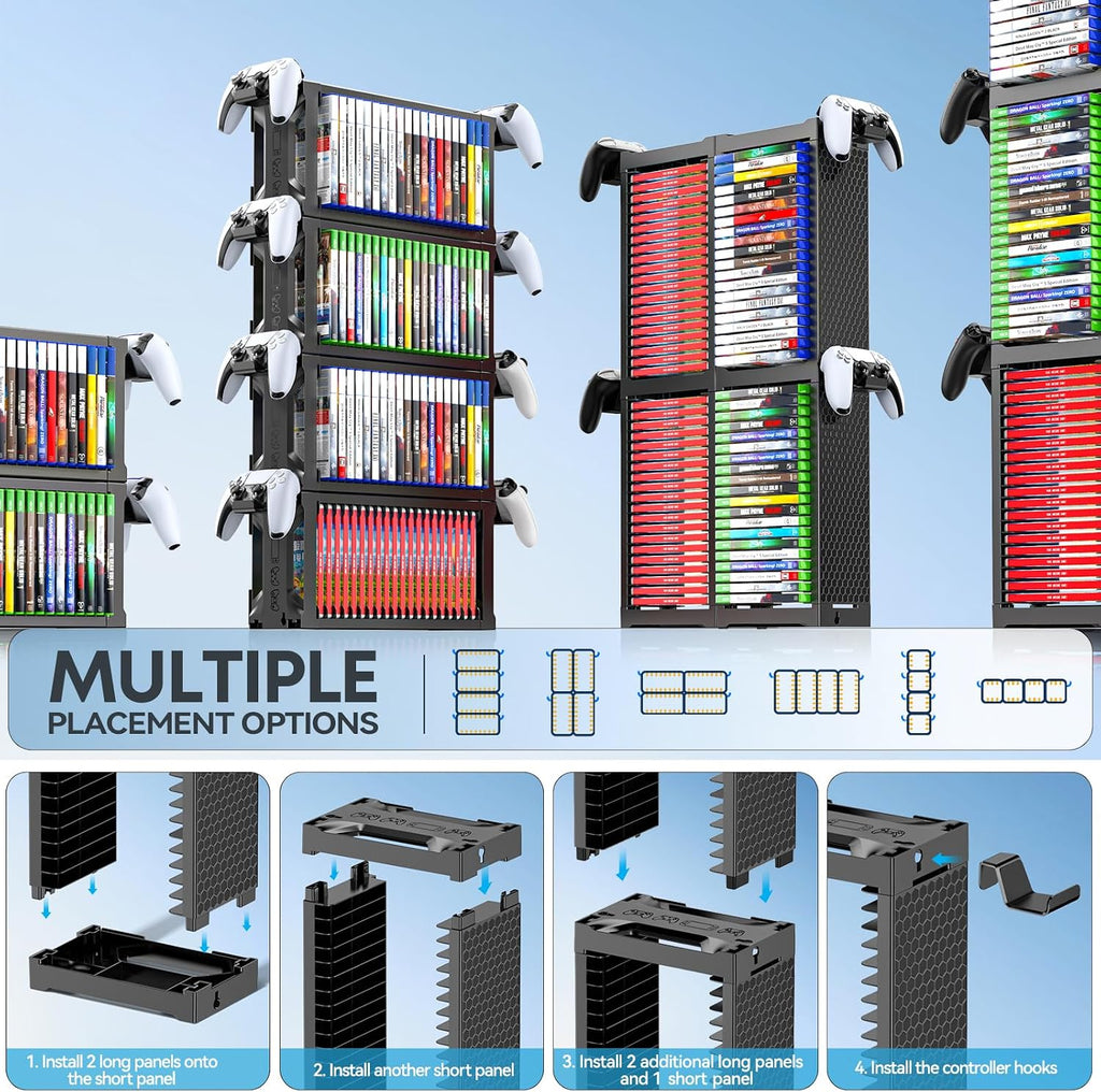 Game Disc Storage Tower Organizer