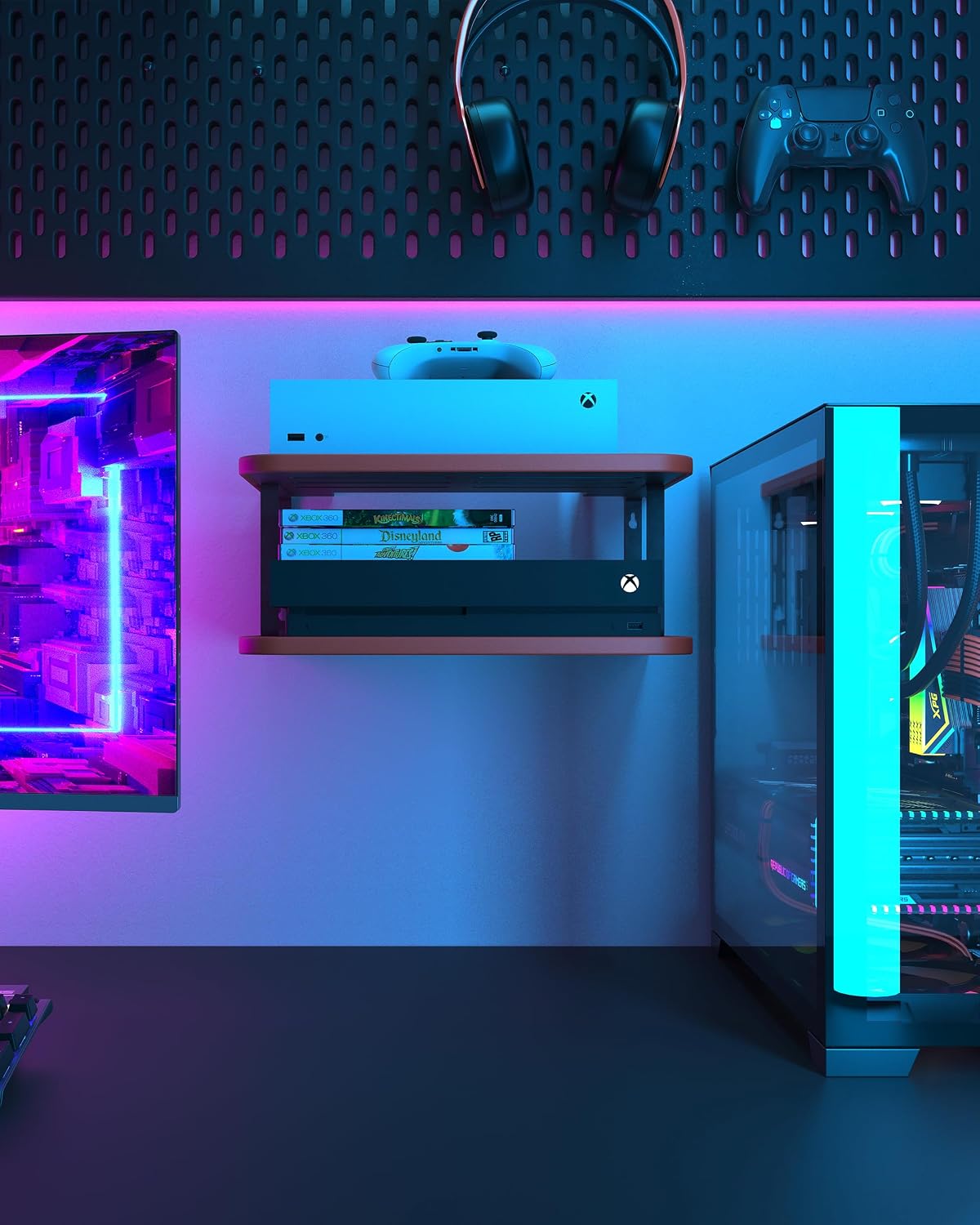 Floating Under TV Game Wall Shelf