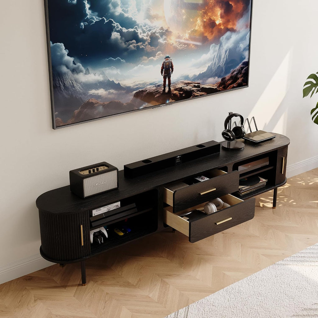 Tambour Door Mid-Century TV Console
