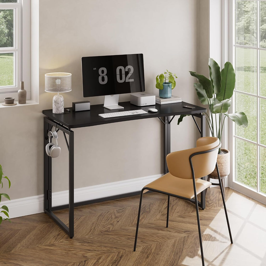 Wood Top No-Assembly Fold Desk