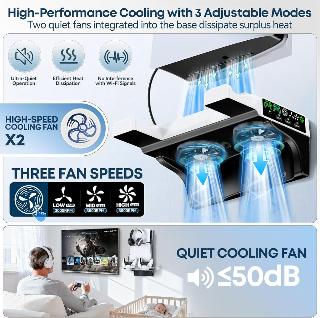 PS5 Cooling Floating Wall Mount Kit