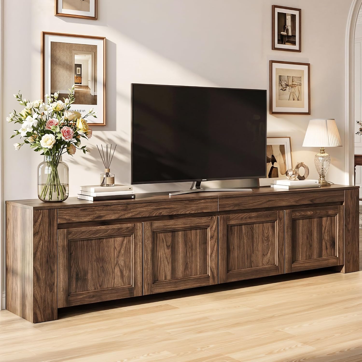 Farmhouse Walnut Large TV Console