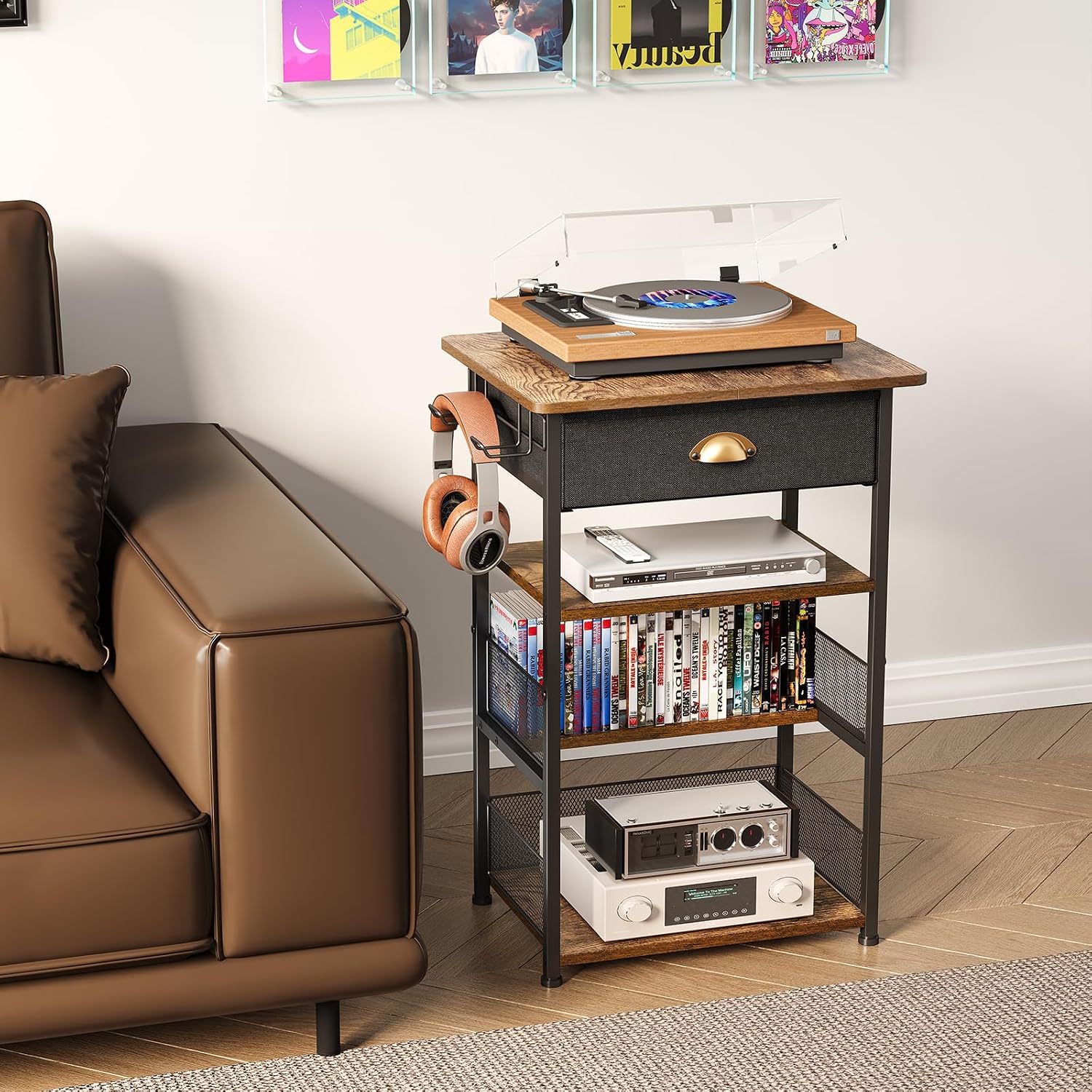 4-Tier Drawer Gaming Media Stand
