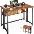Foldable Desk With Storage Shelf