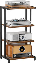 Wooden 4-Tier Media Storage Rack