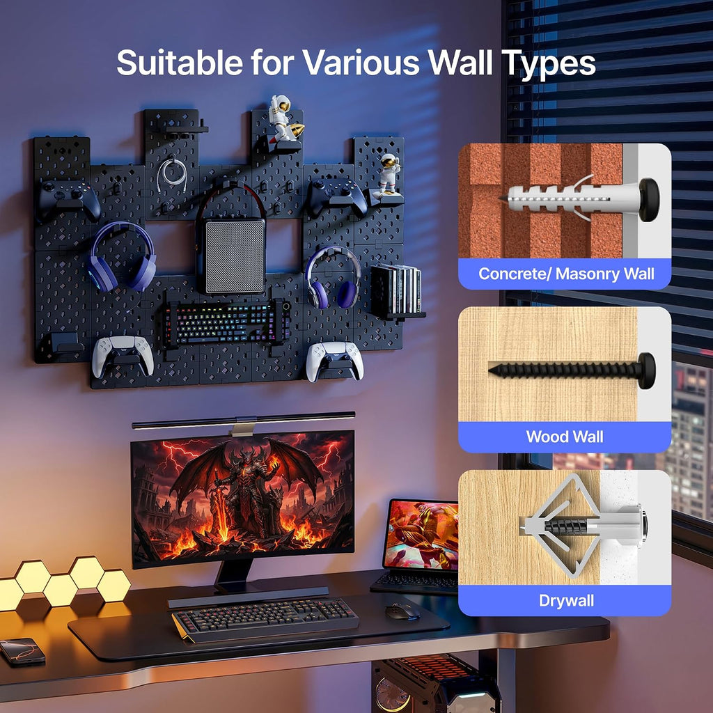 Modular Gaming Pegboard Organizer