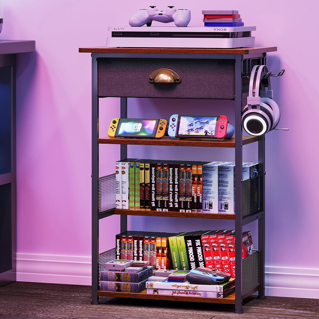4-Tier Drawer Gaming Media Stand