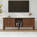Mid-Century Wood TV Entertainment Stand