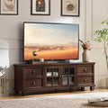 Farmhouse Walnut Drawer TV Stand